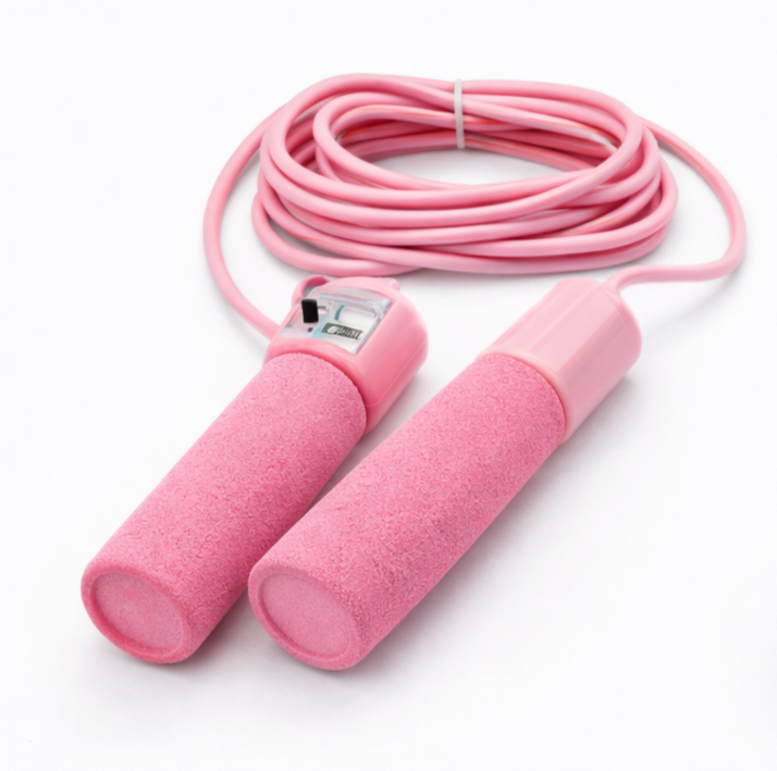 Digital Jump Rope with Counter – Foam Handles, Adjustable Fitness Skipping Rope