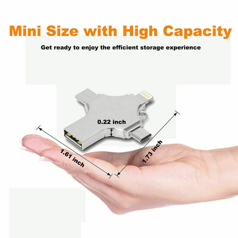 64GB USB Flash Drive 4 in 1