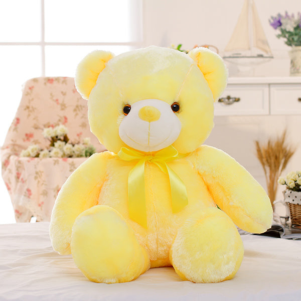 Glowing LED Teddy Bear – Soft Plush Light-Up Toy