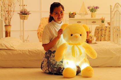 Glowing LED Teddy Bear – Soft Plush Light-Up Toy