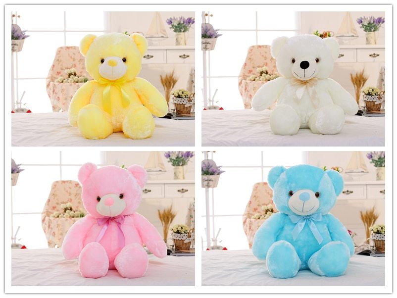 Glowing LED Teddy Bear – Soft Plush Light-Up Toy