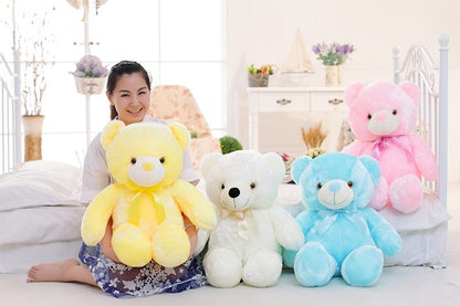 Glowing LED Teddy Bear – Soft Plush Light-Up Toy