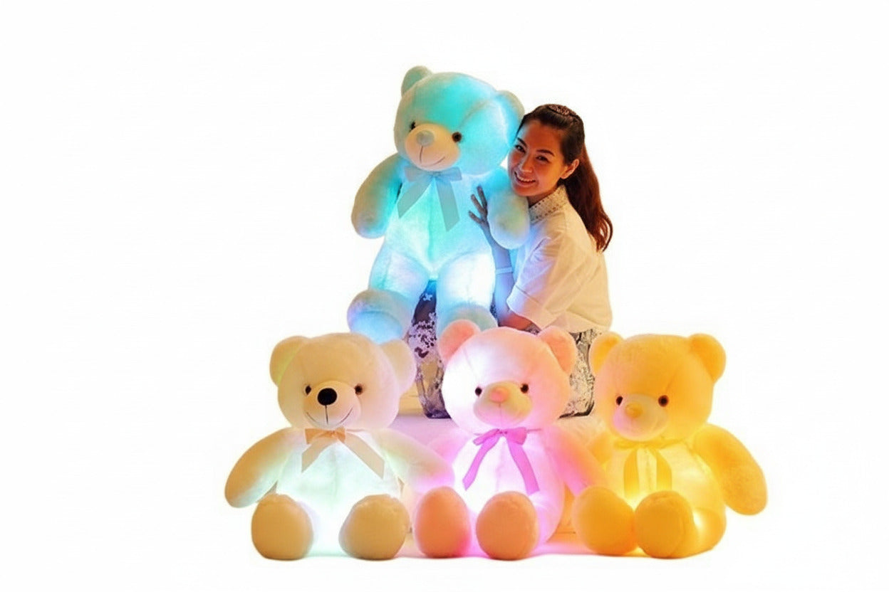 Glowing LED Teddy Bear – Soft Plush Light-Up Toy