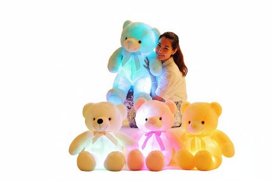 Glowing LED Teddy Bear – Soft Plush Light-Up Toy