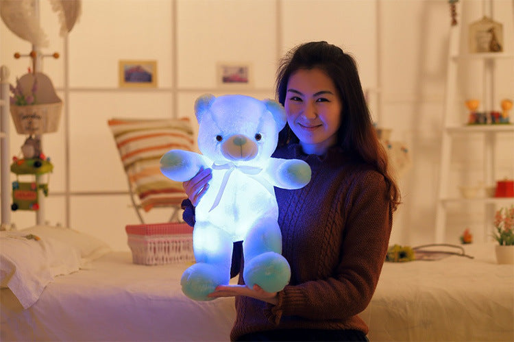 Glowing LED Teddy Bear – Soft Plush Light-Up Toy