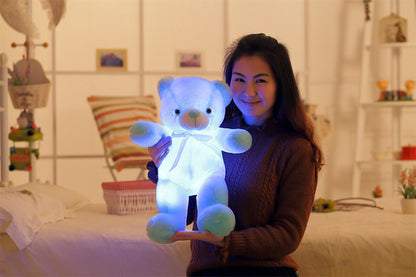 Glowing LED Teddy Bear – Soft Plush Light-Up Toy