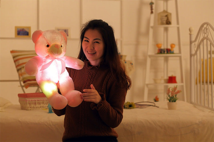 Glowing LED Teddy Bear – Soft Plush Light-Up Toy