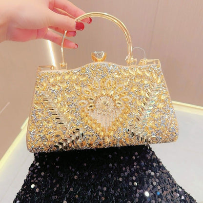 Retro Diamond Handbag Fashion Banquet Bag Dinner Bag Shoulder Bag Diagonal Bag