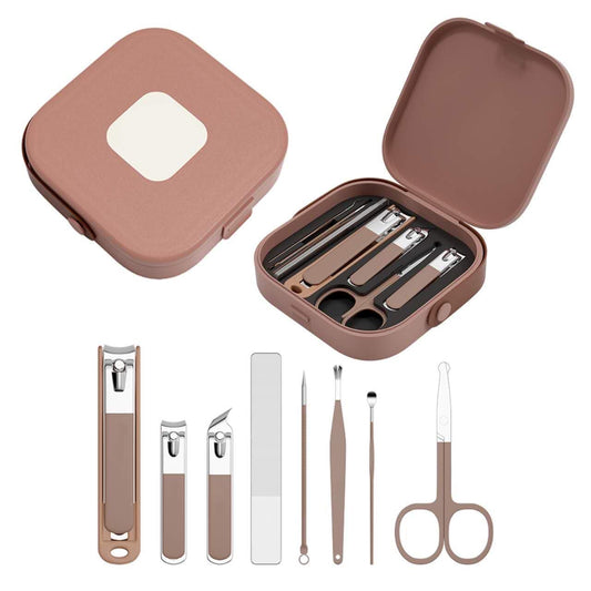 Professional Nail Clipper Set with Case – Manicure Pedicure Grooming Kit Travel
