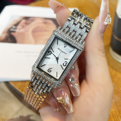 Pearl Dial Diamonds Case Bracelet Watch