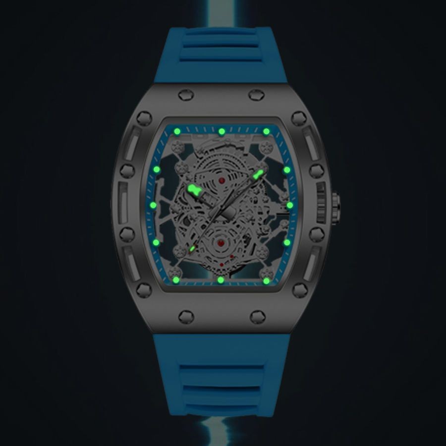 Luxury Men's Fashion Automatic Mechanical Watch - Blue