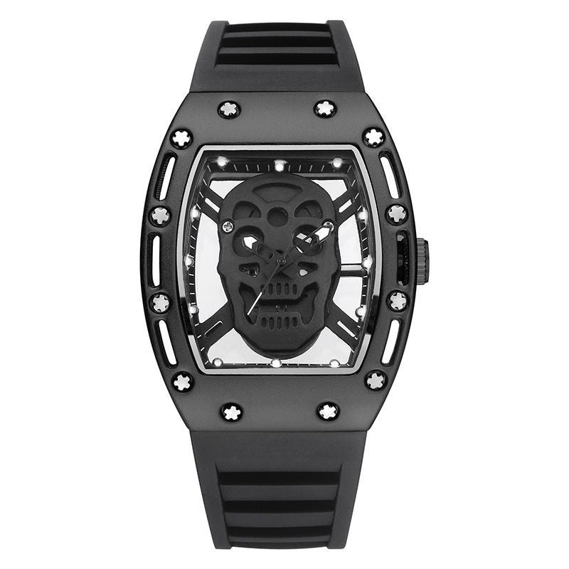 Men's Matte Black Plastic Strap Watch 42mm
