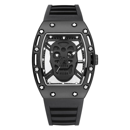 Men's Matte Black Plastic Strap Watch 42mm
