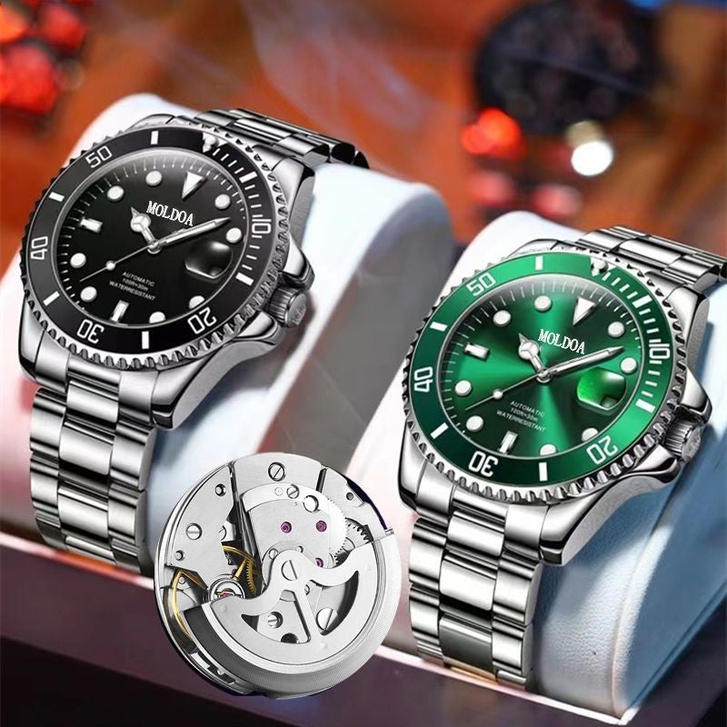 Mens Automatic Mechanical Watch Ceramic Bezel Sapphire Glass Japan NH35 Movement