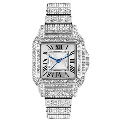 Luxury Iced Rapper's Lab Diamond Metal Band Dress Clubbing wrist Watch