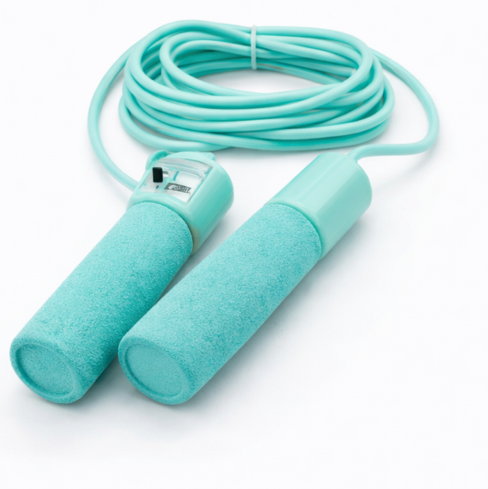 Digital Jump Rope with Counter – Foam Handles, Adjustable Fitness Skipping Rope