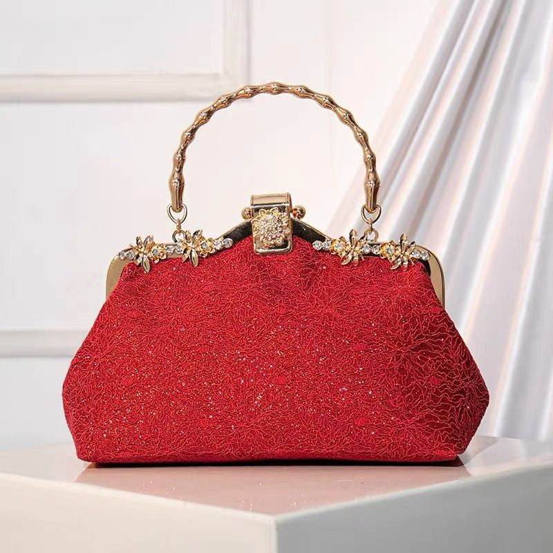 Women Shoulder Bags Gold Crossbody Bags Chain Shell Clip Handbag Evening Clutch