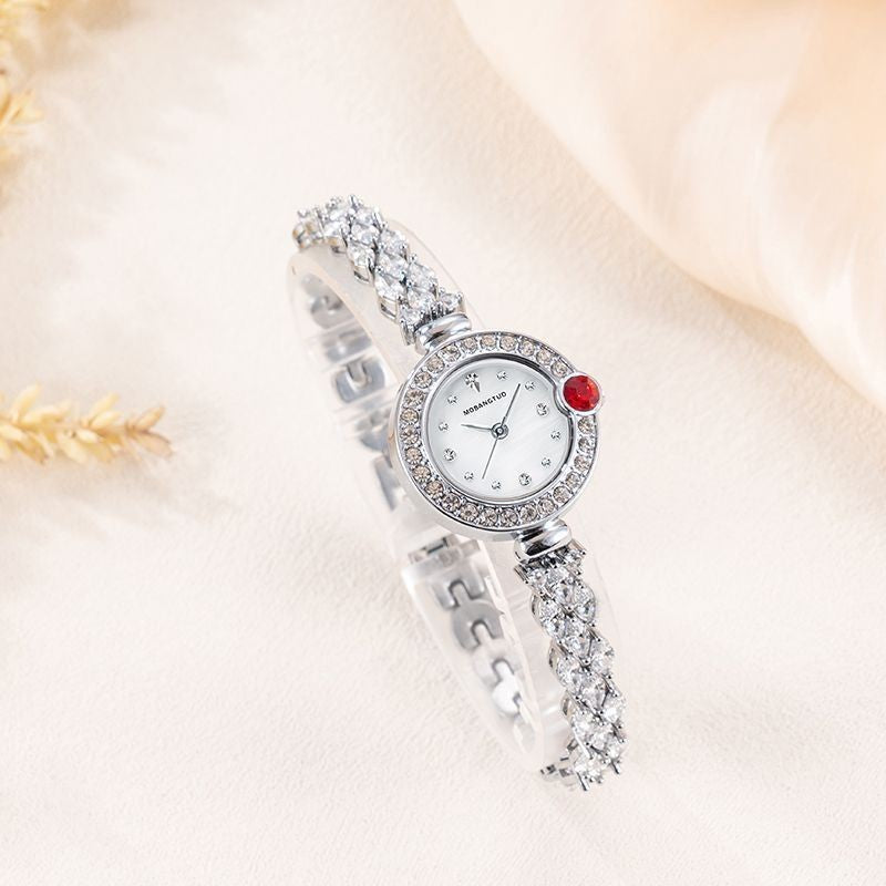 Women's Luxury Stainless Steel Band Rhinestone Dial Analog Quartz Wrist Watch