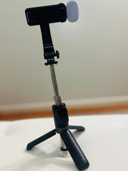 2-in-1 Selfie Stick & Integrated Tripod with Bluetooth Remote