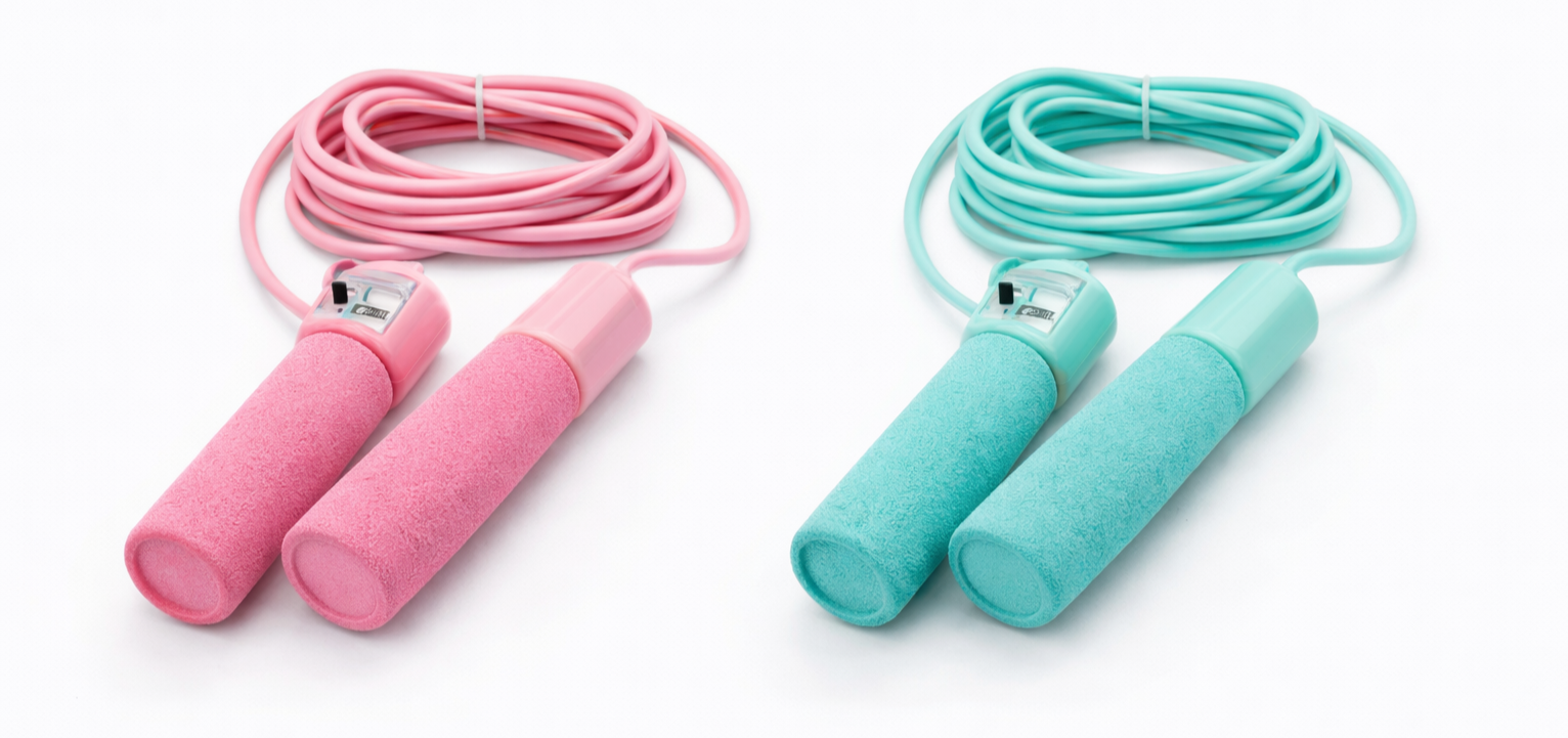 Digital Jump Rope with Counter – Foam Handles, Adjustable Fitness Skipping Rope