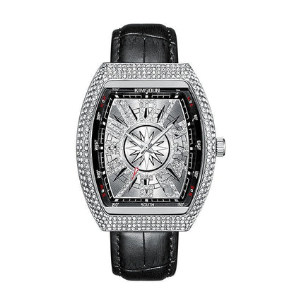 Luxury Mens Watch Bling Rhinestone Hiphop Iced Men's Watch Diamond Military