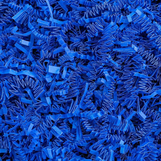 Crinkle Cut Paper Shred Filler 2 LB for Gift & Basket Filling Royal Blue