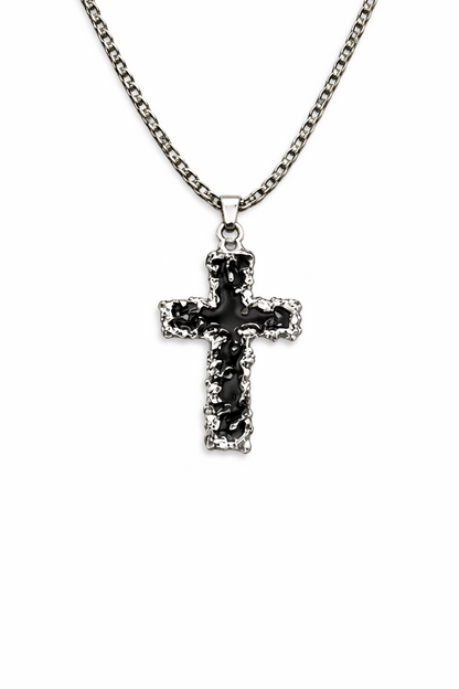 Men’s Cross Pendant Necklace Stainless Steel Gothic Sword Chain