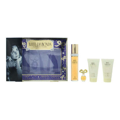 White Diamonds by Elizabeth Taylor, 4 Piece Gift Set women 1.7oz