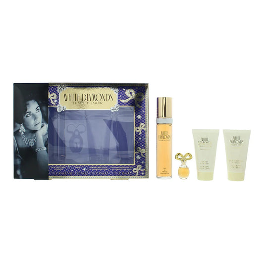 White Diamonds by Elizabeth Taylor, 4 Piece Gift Set women 1.7oz
