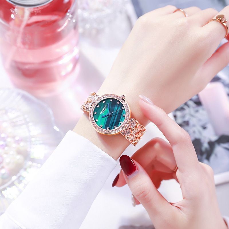 Women's Rose Gold Elegant 28mm Crystallized Glitz Watch