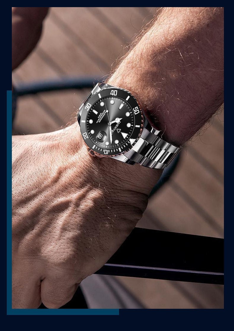 Mens Automatic Mechanical Watch Ceramic Bezel Sapphire Glass Japan NH35 Movement