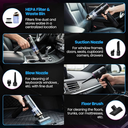 Car Vacuum Portable Cordless Dual Gear Small Powerful Portable | Blower Inflator