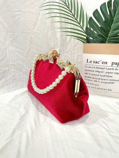 Women Shoulder Bags Gold Crossbody Bags Chain Shell Clip Handbag Evening Clutch