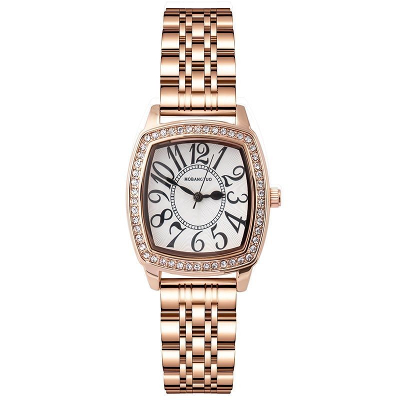 Women's Luxury Quartz Rectangle Rhinestone Wristwatch