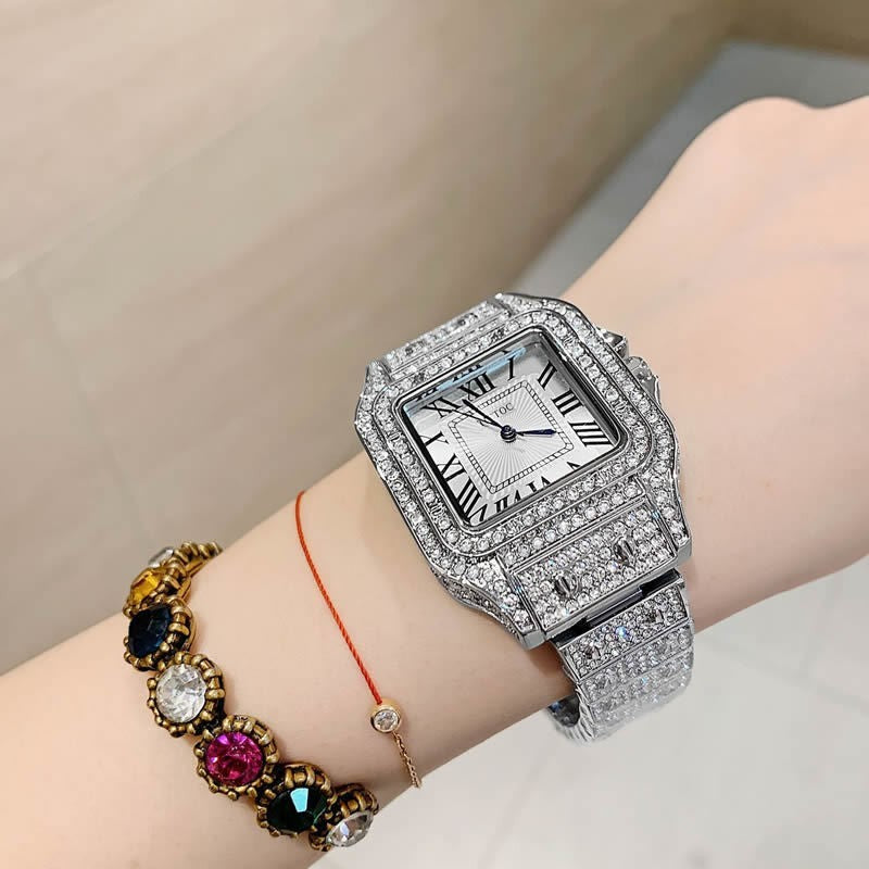 Luxury Iced Rapper's Lab Diamond Metal Band Dress Clubbing wrist Watch