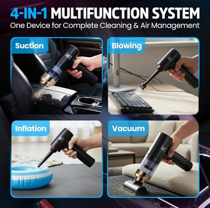Car Vacuum Portable Cordless Dual Gear Small Powerful Portable | Blower Inflator