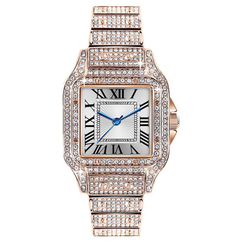 Luxury Iced Rapper's Lab Diamond Metal Band Dress Clubbing wrist Watch