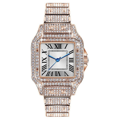 Luxury Iced Rapper's Lab Diamond Metal Band Dress Clubbing wrist Watch