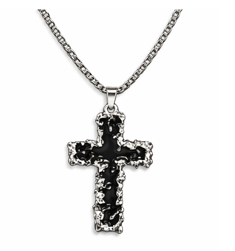 Men’s Cross Pendant Necklace Stainless Steel Gothic Sword Chain