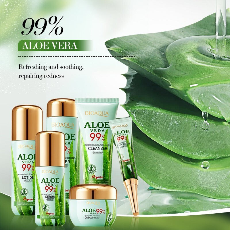 Aloe Vera Hyaluronic Acid Skin Rejuvenation Whitening Moisturizing 6PC Set