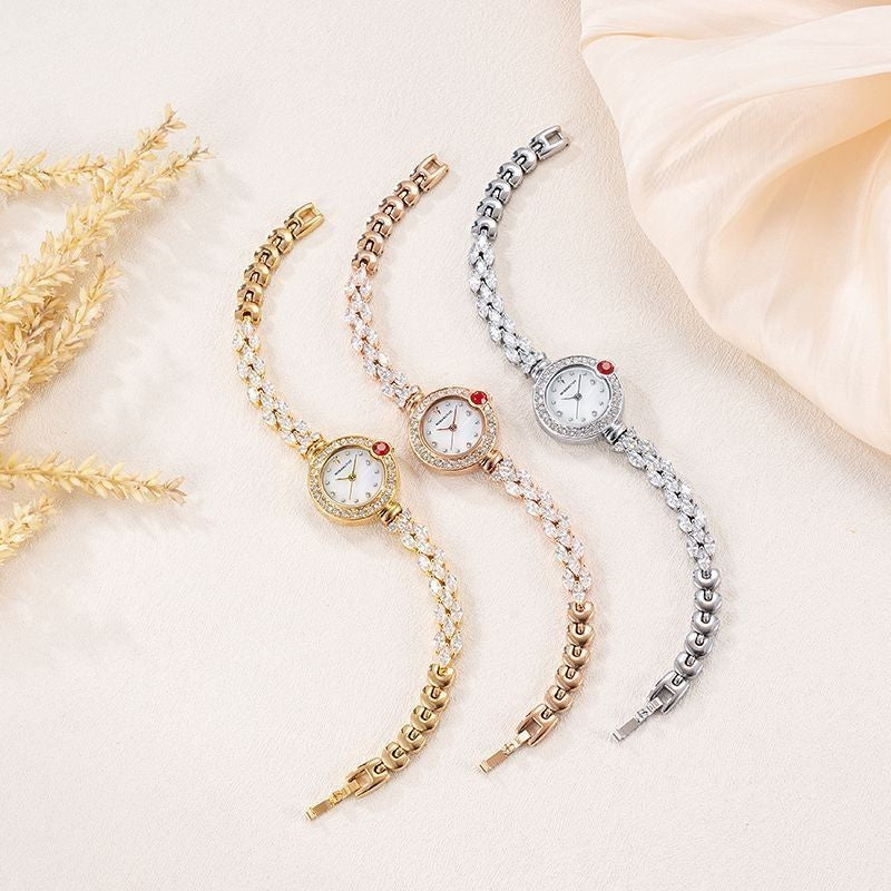 Women's Luxury Stainless Steel Band Rhinestone Dial Analog Quartz Wrist Watch