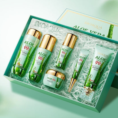 Aloe Vera Hyaluronic Acid Skin Rejuvenation Whitening Moisturizing 6PC Set