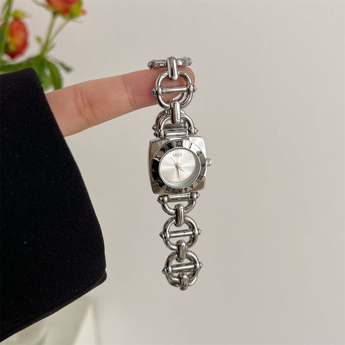 Women's Watch - Black Dial, Stainless Steel Bracelet