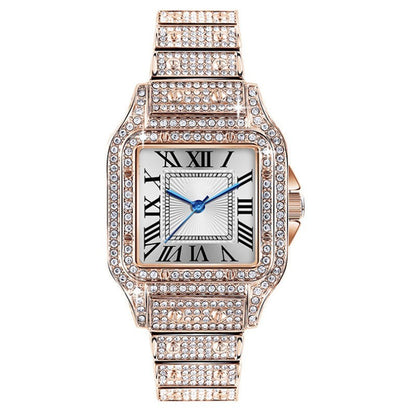 Luxury Iced Rapper's Lab Diamond Metal Band Dress Clubbing wrist Watch
