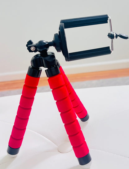 Flexible Mini Tripod with Adjustable Phone Holder Portable Stand for Smartphone