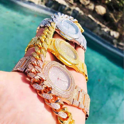 Fashion Steel Band Diamond Diamond Watch