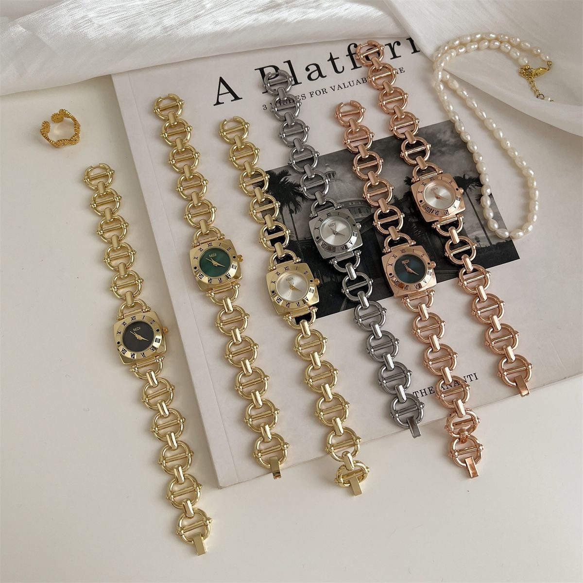 Women's Watch - Black Dial, Stainless Steel Bracelet