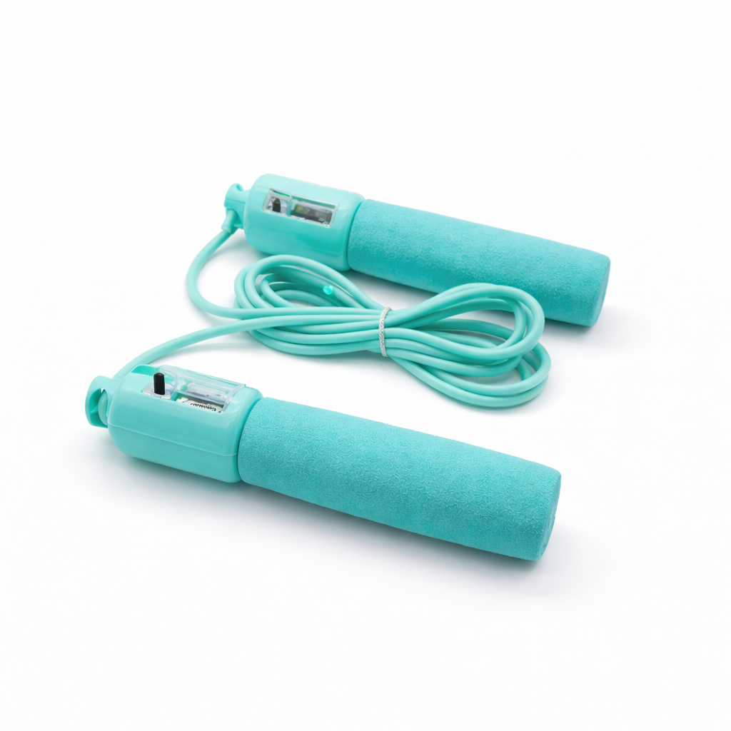 Digital Jump Rope with Counter – Foam Handles, Adjustable Fitness Skipping Rope