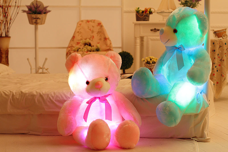 Glowing LED Teddy Bear – Soft Plush Light-Up Toy