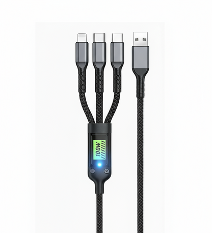 3 in 1 Fast USB Charging Cable Universal Multi Function Cell Phone Charger Cord